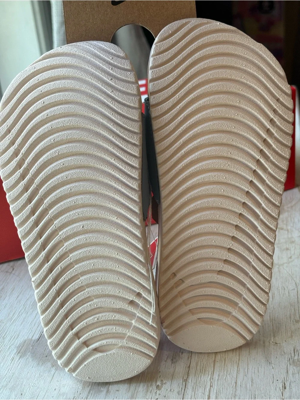 Nike Kids Kawa Slide in Pink Footbed with Light Blue Strap - I have 2 pair